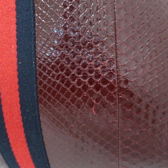 GUCCI RAJAH PYTHON MAXI TOTE BORDEAUX CHAIN STRAP SHOULDER BAG - Picture 8 of 15